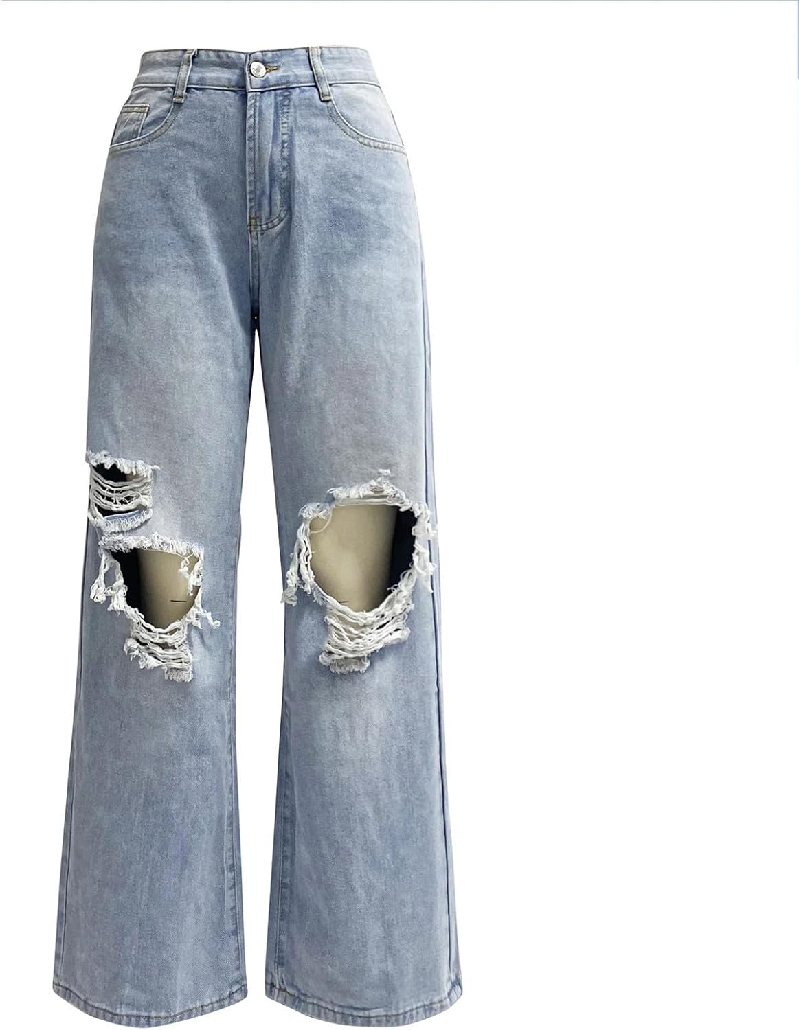 か*ー様 TSY RIPPED WIDE STRAIGHT DENIM INDI TSY RIPPED WIDE STRAIGHT DENIM - メルカリ
